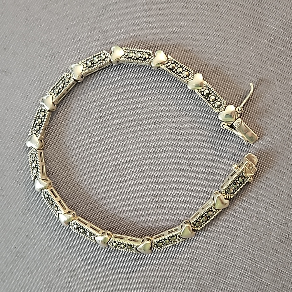 Sterling Silver & Marcasite Bracelet